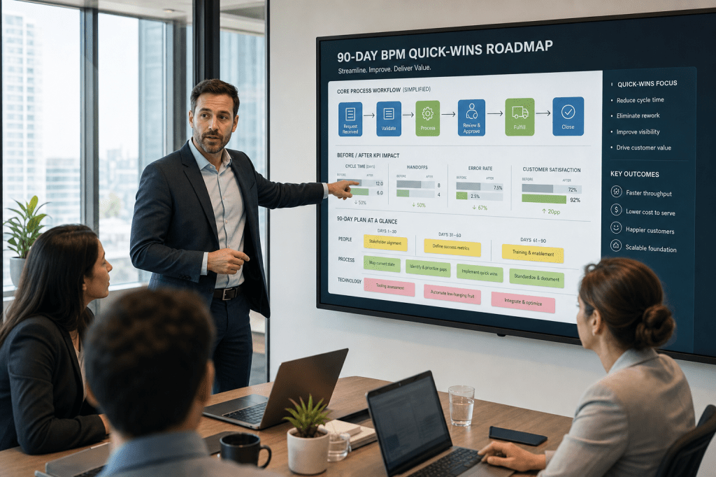 Welke BPM-processen leveren het snelst meetbaar resultaat op in de eerste 90 dagen van een Business Process Management-traject?